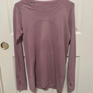 Mauve color Lululemon size 10 long sleeve shirt